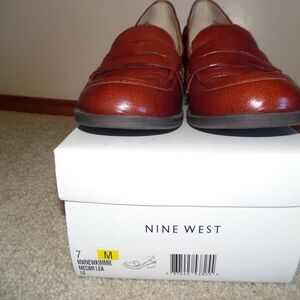 Nine West Women's Brown Leather Loafers